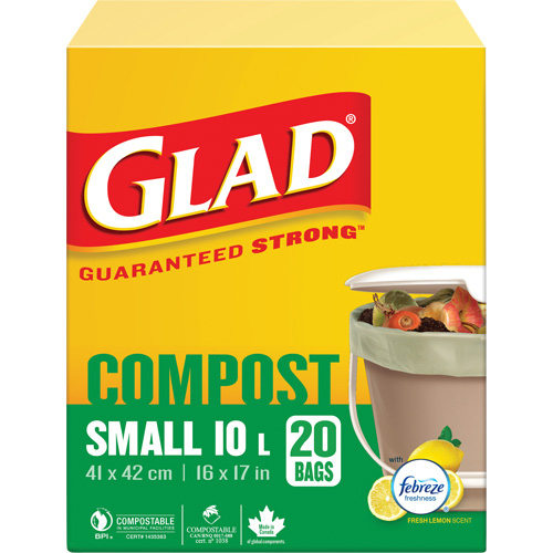 Petits sacs de compostage, R&eacute;gulier, 17" lo x 16" la, Brun, Capacit&eacute; de 10 L (3 gal.) Auto Electric Service Ltd.