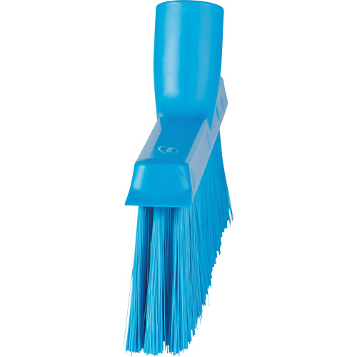 Dustpan Broom with Angled Thread, Medium Bristles, 10", Polyester, Blue Auto Electric Service Ltd.