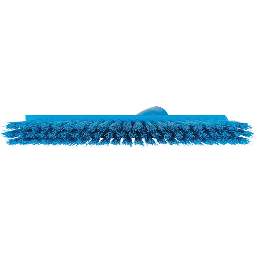Dustpan Broom with Angled Thread, Medium Bristles, 10", Polyester, Blue Auto Electric Service Ltd.