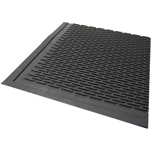 Outdoor Mat, Rubber, Scraper Type, Solid Pattern, 3' x 5', Black Auto Electric Service Ltd.