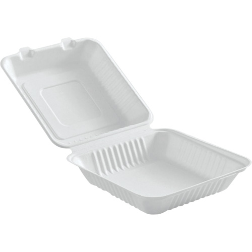Compostable Hinged Food Containers, Bagasse, Square Auto Electric Service Ltd.