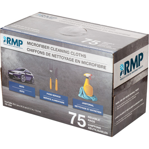 Chiffons lavables pour le nettoyage, Microfibre, Blanc Auto Electric Service Ltd.