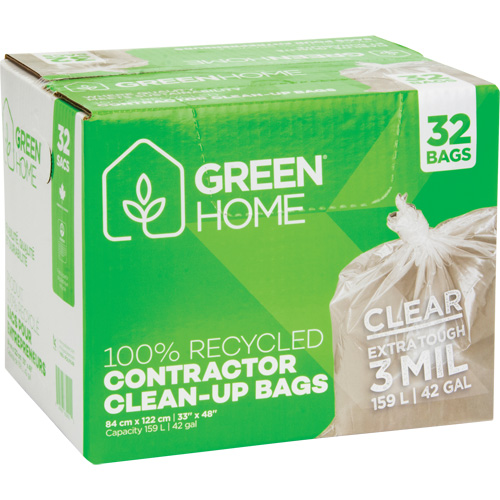 Green Home Garbage Bags, Strong, 33" W x 48" L, 3 mils, Clear, 159 L (42 Gal.) Capacity Auto Electric Service Ltd.