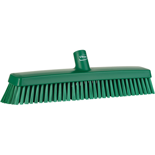 Push Broom Head, Fine/Stiff Bristles, 16-1/2", Polyester/Polypropylene, Green Auto Electric Service Ltd.