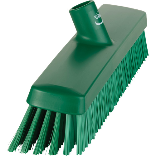 Push Broom Head, Fine/Stiff Bristles, 16-1/2", Polyester/Polypropylene, Green Auto Electric Service Ltd.
