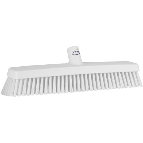 Push Broom Head, Fine/Stiff Bristles, 16-1/2", Polyester/Polypropylene, White Auto Electric Service Ltd.