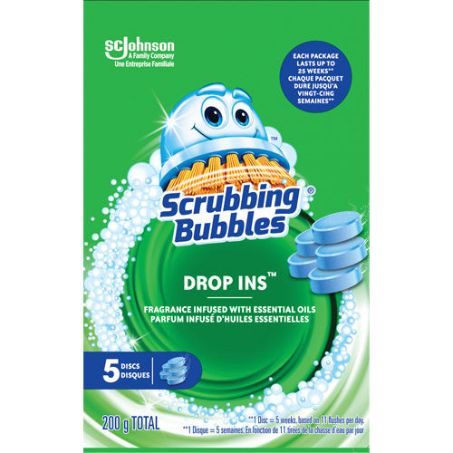 Pastilles nettoyantes pour toilettes Scrubbing Bubbles Drop-Ins, 200 g, Tampon Auto Electric Service Ltd.