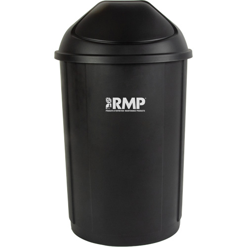 Bac &agrave; d&eacute;chets demi-rond avec couvercle, Poly&eacute;thyl&egrave;ne, 21 gal. US Auto Electric Service Ltd.