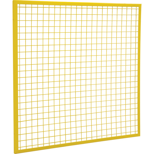 Wire Mesh Partition Components - Panels, 4' H x 4' W, Yellow Auto Electric Service Ltd.