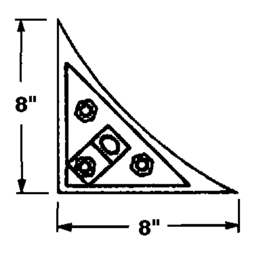 Wheel Chock, 8" x 8" x 8", Black Auto Electric Service Ltd.
