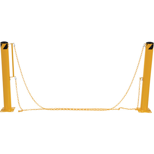 Syst&egrave;me de bornes de protection et chaînes pour quai, Acier, 42" h x 6-5/8" la, Jaune Auto Electric Service Ltd.