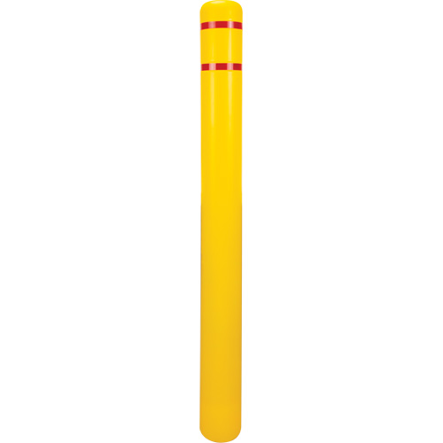 Polyethylene Bollard Cover, 4-1/2" Dia. x 52" L, Red/Yellow Auto Electric Service Ltd.
