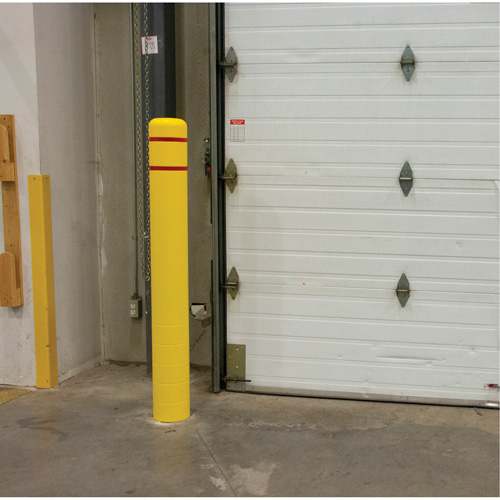 Polyethylene Bollard Cover, 6-5/8" Dia. x 52" L, Red/Yellow Auto Electric Service Ltd.