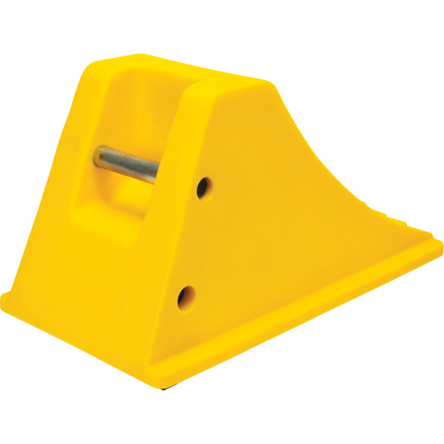 Wheel Chocks with Rubber Tread, Polyurethane, Yellow, 11-1/4" W x 21" D x 12-1/4" H Auto Electric Service Ltd.