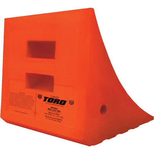 Cale-roue pour &eacute;quipement lourd de 70 tonnes, Ur&eacute;thane, Orange Auto Electric Service Ltd.