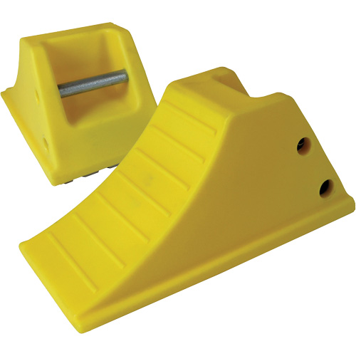 40 Ton Large Equipment Wheel Chock with Grip Pads, Urethane, Yellow Auto Electric Service Ltd.