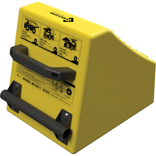 Checkers Safety Heavy-Duty Ultra Class Mining Wheel Chock, HDPE, Yellow, 14-1/2" W x 17-1/2" D x 16" H Auto Electric Service Ltd.
