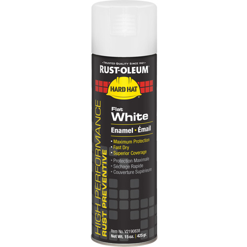 Peinture-&eacute;mail en a&eacute;rosol syst&egrave;me V2100, Blanc mat, Fini mat profond, 15 oz, Canette a&eacute;rosol Auto Electric Service Ltd.