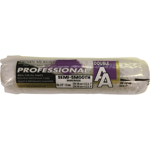Professional AA Synthetic Paint Roller Cover, 13 mm (1/2") Nap, 240 mm (9-1/2") L Auto Electric Service Ltd.