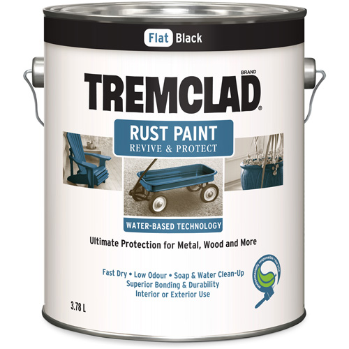 Peinture antirouille &agrave; base d'eau Tremclad, 3,78 L, Gallon, Noir Auto Electric Service Ltd.