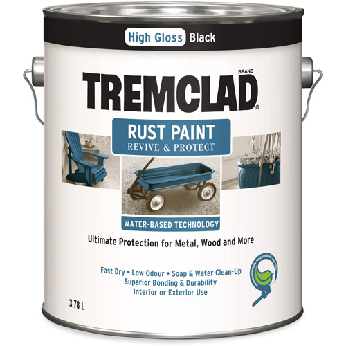 Tremclad&reg; Water-Based Rust Paint, 3.78 L, Gallon, Black Auto Electric Service Ltd.
