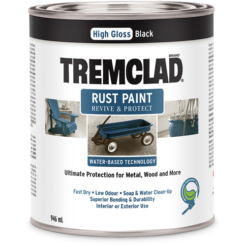 Tremclad&reg; Water-Based Rust Paint, 946 ml, Can, Black Auto Electric Service Ltd.