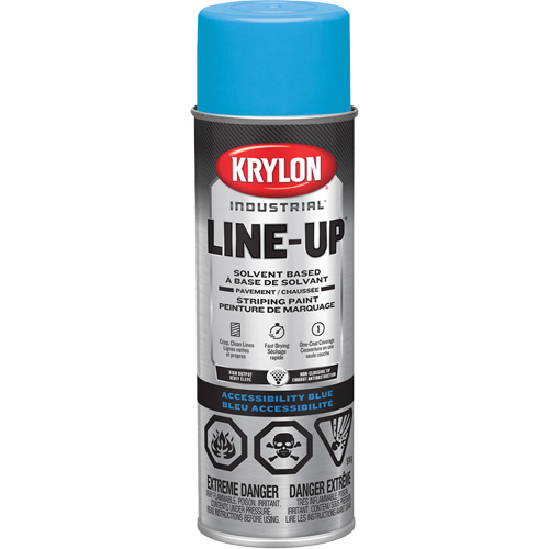 Peinture en a&eacute;rosol industrielle &agrave; base de solvant pour le marquage de la chauss&eacute;e LINE-UP, Bleu, 18 oz, Canette a&eacute;rosol Auto Electric Service Ltd.