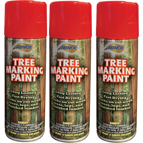 Peinture fluorescente pour marquer les arbres Aervoe 690, Rouge fluorescent, 16 oz Auto Electric Service Ltd.