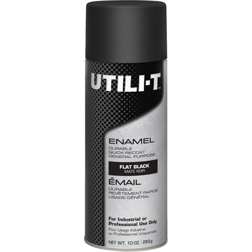 UTILI-T General Purpose Enamel Spray Paint, Black, Flat, 10 oz./283 g, Aerosol Can Auto Electric Service Ltd.