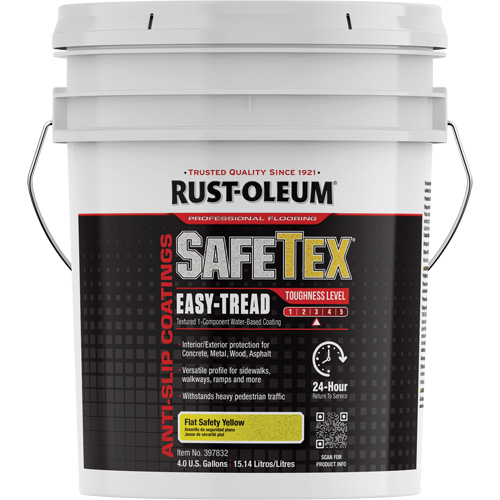 SafeTex&reg; Easy-Tread Acrylic Coating, 4 gal., Water-Based, Flat/Textured, Yellow Auto Electric Service Ltd.