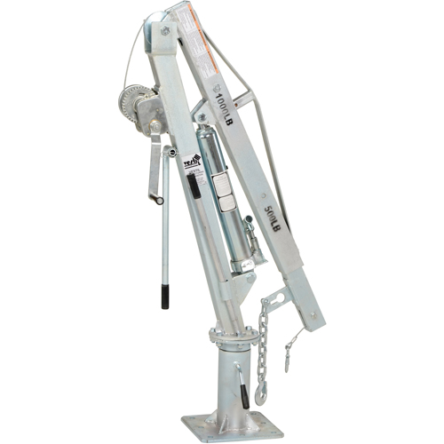 Winch Operated Truck Jib Crane, 500 lbs. (0.25 tons) Capacity, 99" Max. Clearance Auto Electric Service Ltd.