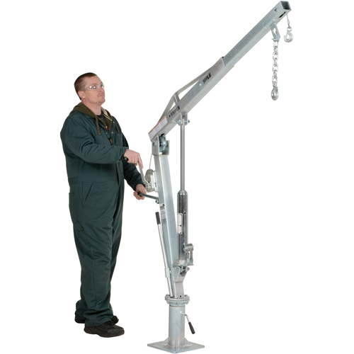 Winch Operated Truck Jib Crane, 500 lbs. (0.25 tons) Capacity, 99" Max. Clearance Auto Electric Service Ltd.