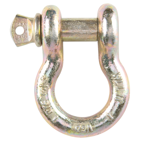 Screw Pin Anchor Shackle, 3/8", Screw Pin, Yellow Chromate Plated Auto Electric Service Ltd.
