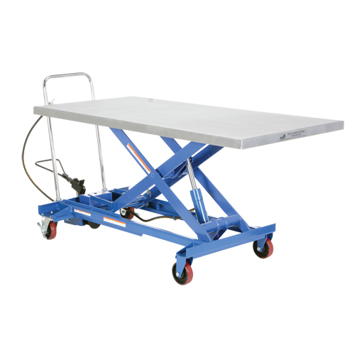 Pneumatic Hydraulic Scissor Lift Table, Steel, 63" L x 31-1/2" W, 1000 lbs. Cap. Auto Electric Service Ltd.