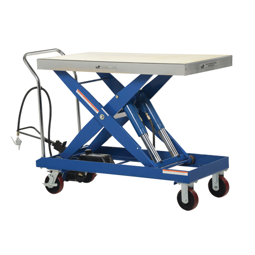 Pneumatic Hydraulic Scissor Lift Table, Steel, 47-1/2" L x 24" W, 2000 lbs. Cap. Auto Electric Service Ltd.