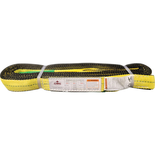 Polyester Web Sling, Double Ply, Twisted Eye, Type 4, 2" W x 20' L, 6400 lbs. Vertical Cap. Auto Electric Service Ltd.