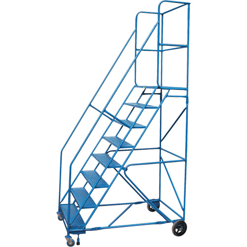 CSA-Certified Rolling Step Ladder with Locking Step, 8 Steps, 30" Step Width, 72" Platform Height, Steel Auto Electric Service Ltd.