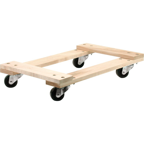 Chariots en Bois Franc - usage moyen, Roues en Polyol&eacute;fine, Capacit&eacute; de 900 lb, 18" la x 30" p x 7" h Auto Electric Service Ltd.