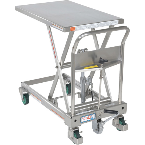 Hydraulic Scissor Lift Table, 31-1/2" L x 19-1/2" W, Stainless Steel, 550 lbs. Capacity Auto Electric Service Ltd.