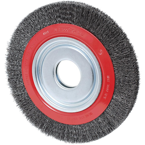 Crimped Wire Wheel, 8" Dia., 0.014" Fill, 1/2"/2"/5/8" Arbor Auto Electric Service Ltd.