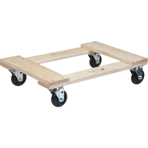 Hardwood Dolly, Polyolefin Wheels, 900 lbs. Capacity, 18" W x 24" D x 7" H Auto Electric Service Ltd.