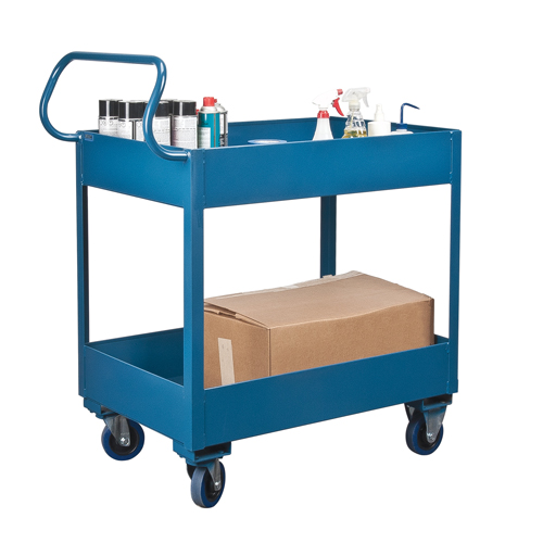 Deep Lipped Service Cart, 2 Tiers, 24" W x 47" H x 36" D, 1200 lbs. Capacity Auto Electric Service Ltd.