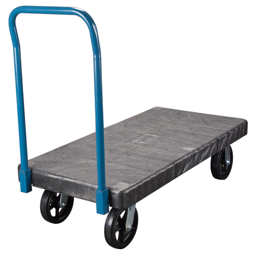 Plastic Platform Trucks, 60" L x 30" W, 2000 lbs. Cap., Mold-on Rubber Wheels Auto Electric Service Ltd.