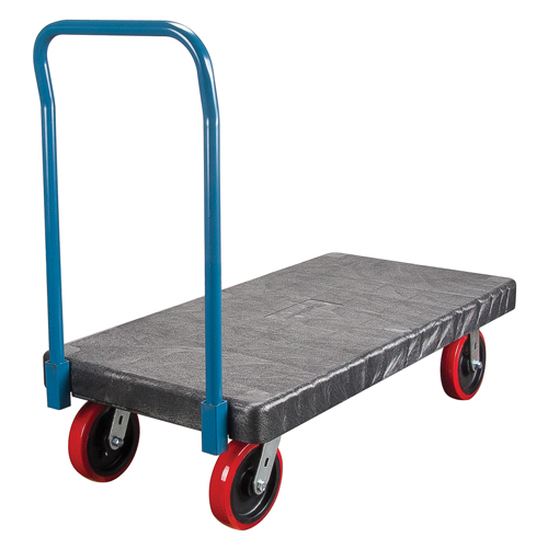Plastic Platform Truck, 60" L x 30" W, 2500 lbs. Cap., Polyurethane Wheels Auto Electric Service Ltd.