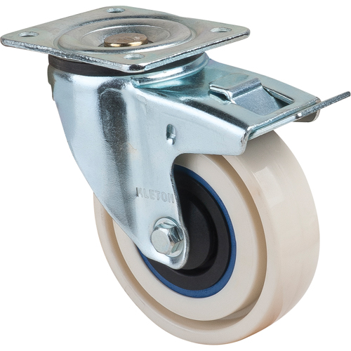 Roulettes sandwich, Pivotant avec frein, 4" (101,6 mm), Nylon, 440 lb (199,58 kg) Auto Electric Service Ltd.