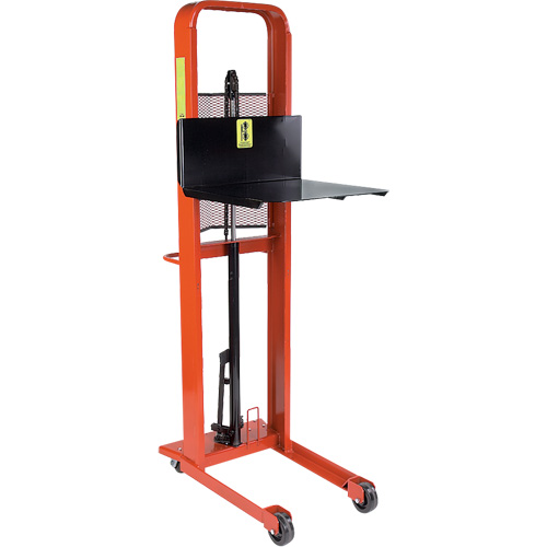 Hydraulic Platform Lift Stacker, Foot Pump Operated, 1000 lbs. Capacity, 80" Max Lift Auto Electric Service Ltd.