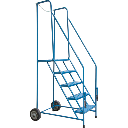 Escabeau roulant avec rails pour acc&egrave;s &agrave; une remorque, 4 marches, Largeur de la marche 22", Hauteur de la plateforme 37", Acier Auto Electric Service Ltd.