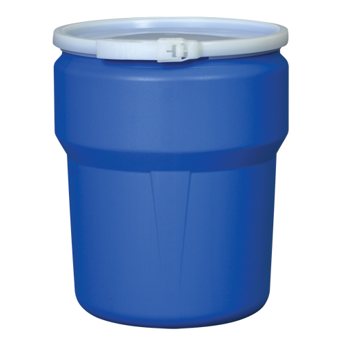 Baril emboîtable en poly&eacute;thyl&egrave;ne, 10 gal. US (8,33 gal. imp.), Dessus ouvert, Bleu Auto Electric Service Ltd.