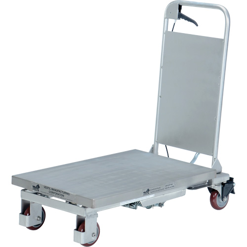 Manual Hydraulic Scissor Lift Table, 27-1/2" L x 17-5/8" W, Partial Stainless Steel, 400 lbs. Capacity Auto Electric Service Ltd.
