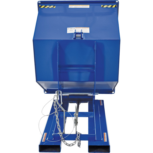 Conteneur autobasculeur, Acier, 1 vg³, Bleu Auto Electric Service Ltd.